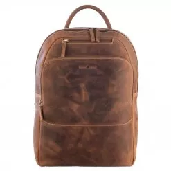 Sac à dos Greenburry vintage en cuir avec fermeture éclair