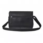 Sac bandoulière en cuir noir Greenburry