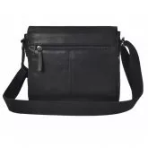 Sacoche homme en cuir noir Greenburry