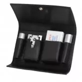 Rasoir de sécurité Merkur 46C avec 10 lames et étui en cuir noir